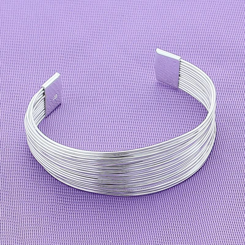 925 Sterling Silver Fashion Personality Multi-Line Bracelet Birthday Party Anniversary Gift Daily Wear