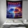 Rocket League Wall Tapestry Aesthetic Wall Hanging Printed Fabric Blanket Decorative Tapestries for Bedroom Living Room Home Decor
