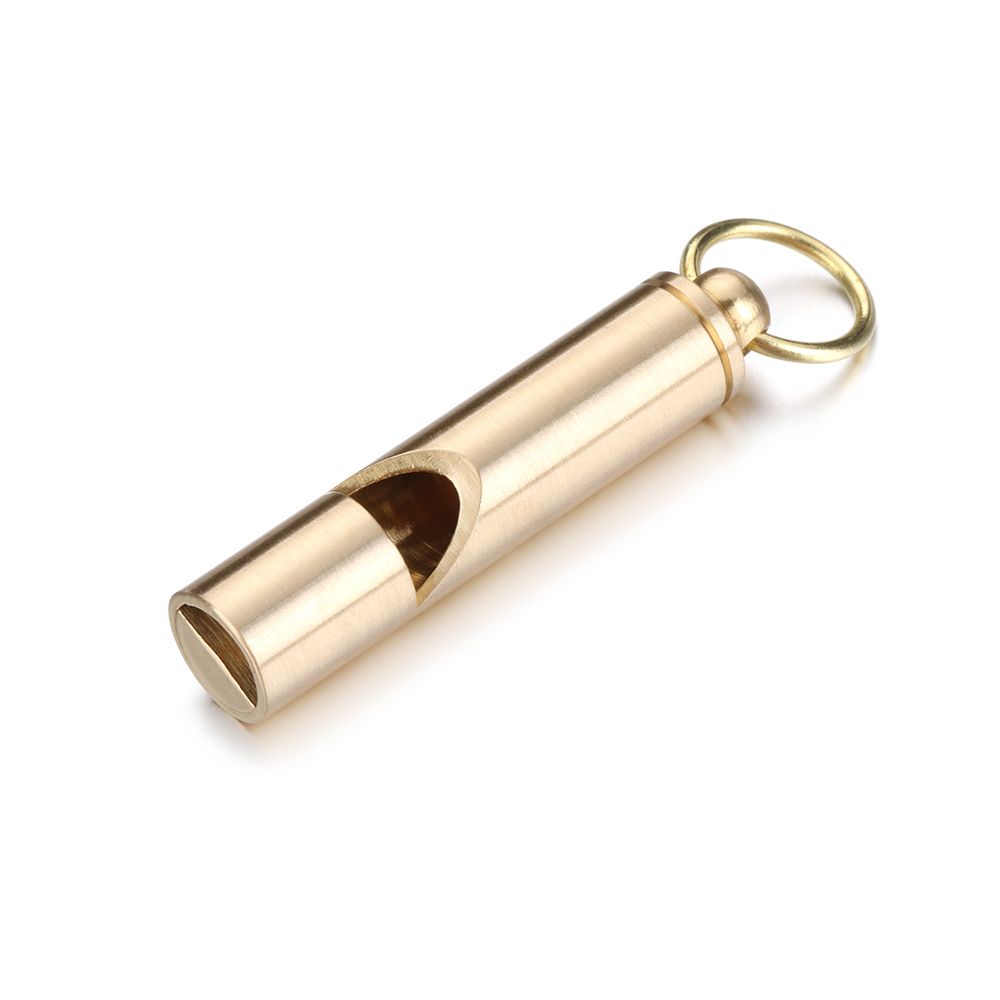 Creative DIY Craft Tools Whistle Ruler Brass Keychain Jewelry Accessories Key Ring Pendant