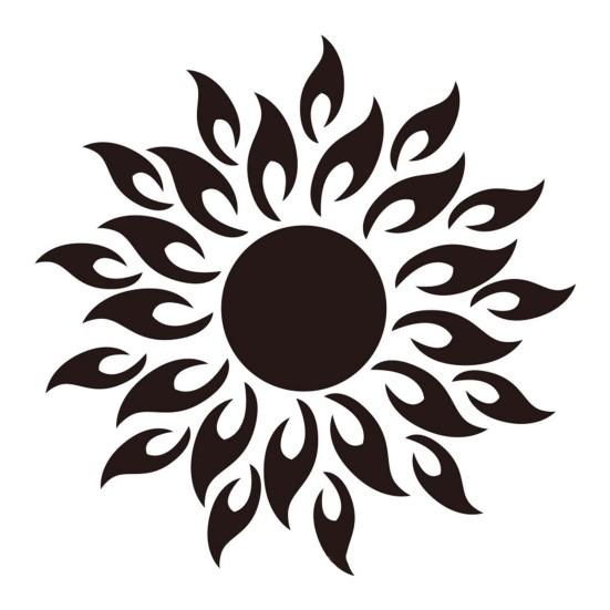 Practical Mirror Wall Decor Ornamental No Residue Acrylic Bedroom Sunflower 3D Background Wallpaper