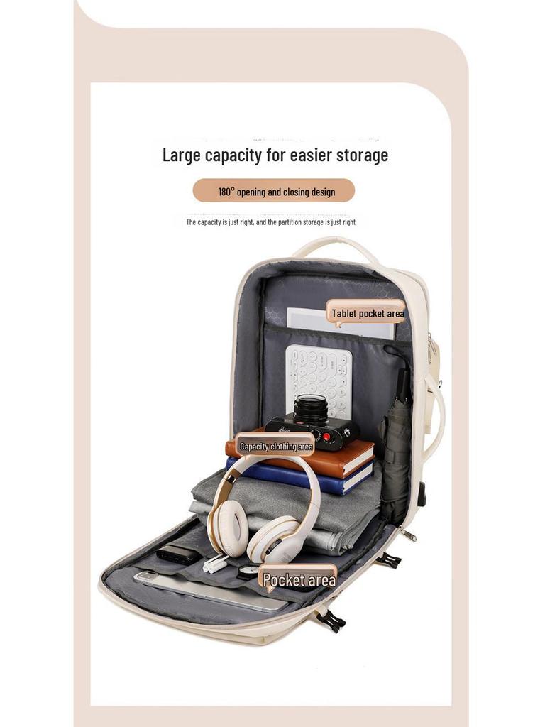 Women's Cross-Border Backpack, Large Capacity, Versatile Travel Bag for Short Business Trips