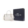 Coach Rowan 18 Classic Logo Print Coated Canvas Shoulder Tote Bag Small Women bags Gold White CW329-IMXU5