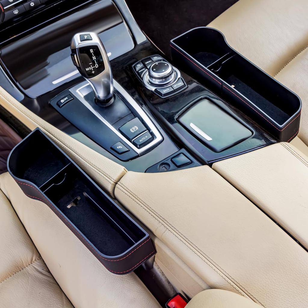 momonala Car Seat Gap Storage Box, 2 Pieces, Driver and Passenger Seat, Durable, Easy