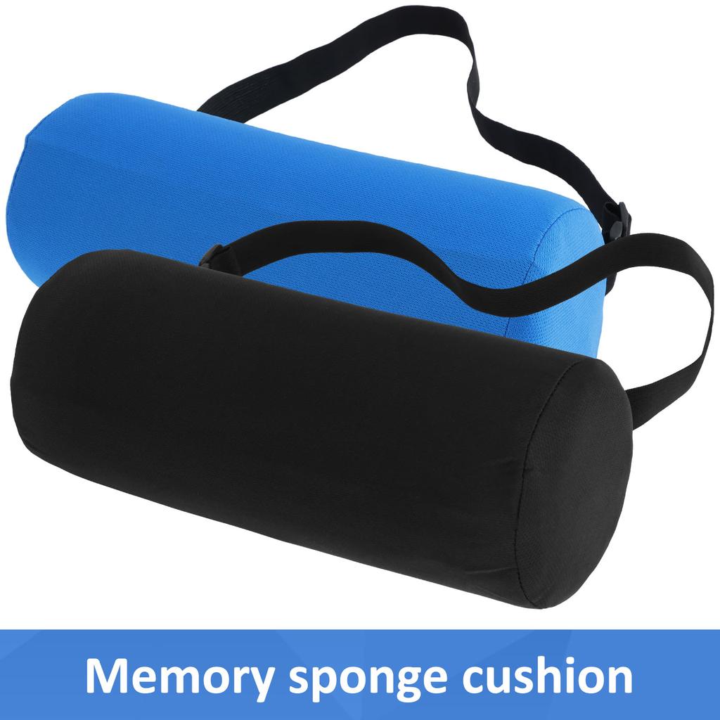 1/2Pcs Lumbar Support Roll Memory Foam Cylinder Bolster Pillow with Elastic Strap Ergonomic Lower Back Portable Travel Pillow