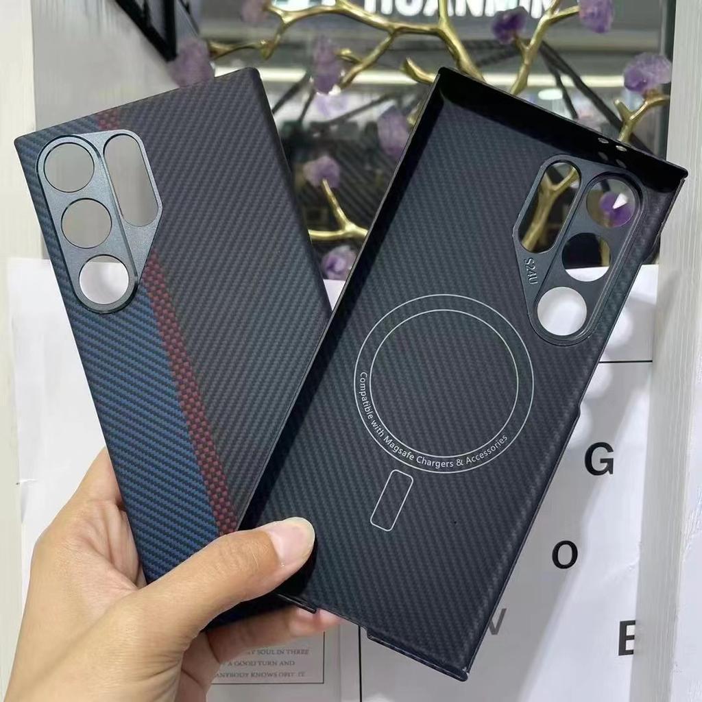 YTF-Carbon Чехол из углеродного волокна Для Samsung Galaxy 24/s25 Ultra Арамидное волокно Противоударный Чехол для Galaxy s22/s23 Ultra