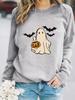 Европейский и американский Хэллоуин Повседневный пуловер с длинным рукавом и круглым вырезом, свитер с мультяшным принтом привидения