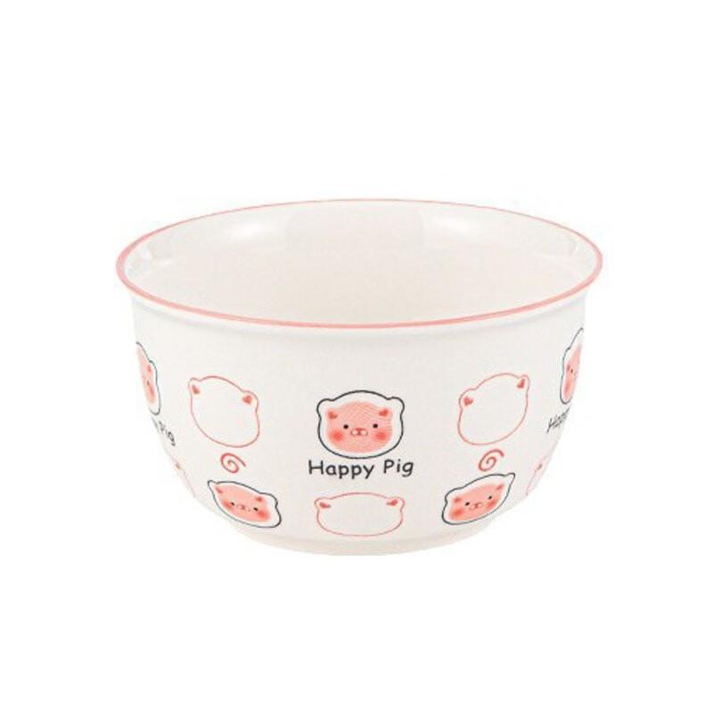 ZISIZ Модный керамический набор детской тарелки и ложки (4-Pack)