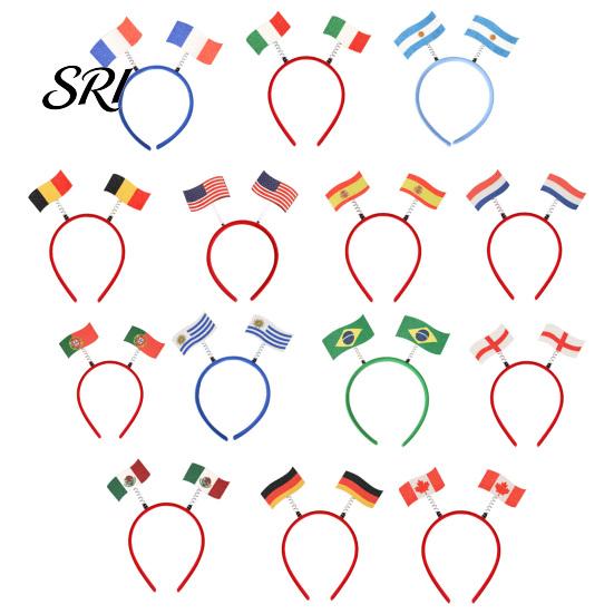 Photo Prop Headband Football for Women Men Soccer Cheering National Flag Eye-catching Party Headwear Hairband Game Day Accessories Sports Fans