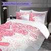 1PC Rose pattern Bedding Quilt Set Quilt Cover Pillowcase Home Decoration Birthday Gift (1 * duvet cover + 2 * pillowcase, without core)
