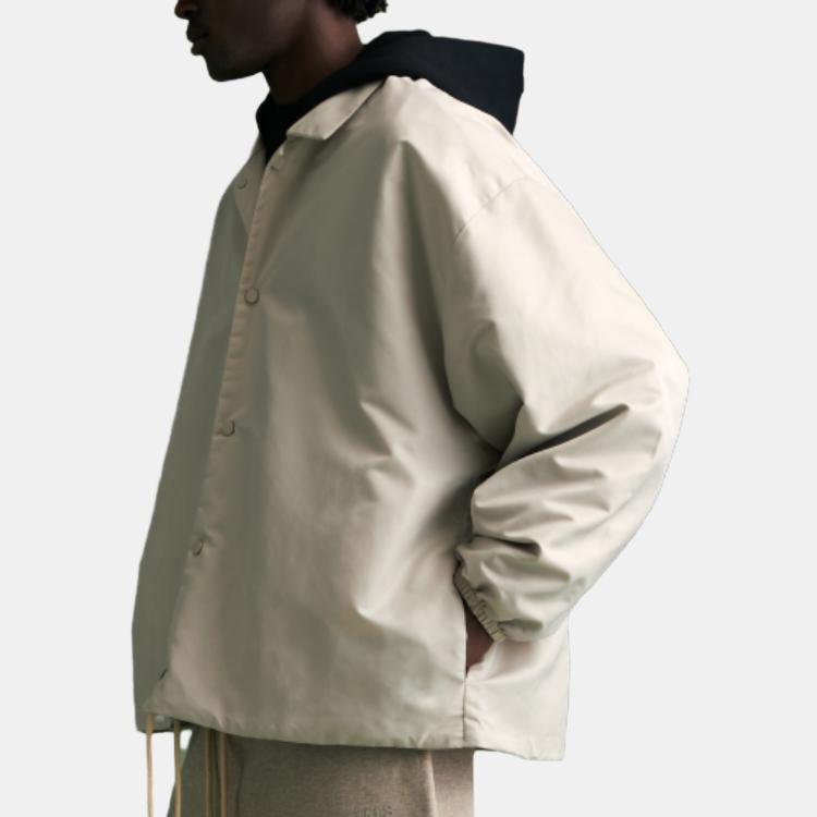 Fear of God Essentials Куртка тренера Silver Cloud Мужская Верхняя одежда Серая 202BT232012F