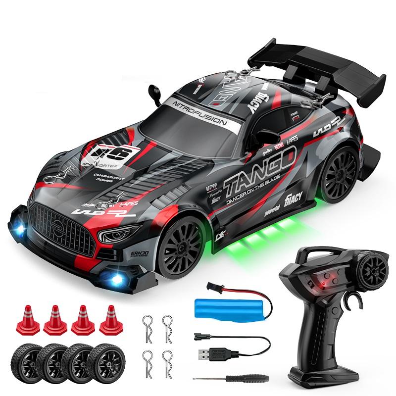 4WD Радиоуправляемая дрифт-машина 1:24 2,4 ГГц Ограниченная серия - Светодиодная подсветка Трюки Дрифт Высокоскоростная гоночная машина Игрушка для мальчика Подарок