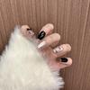 Black Cat Eye Short High-End Wearable False Nails