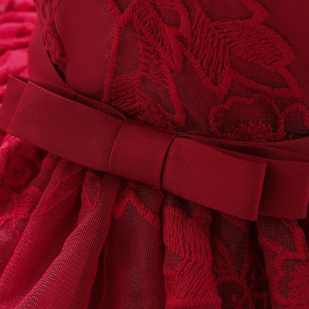 Вечернее платье для новорожденных девочек 0, 1, 2 лет, элегантное элегантное платье принцессы с открытой спиной и свадьбой, днём рождения, пышное платье для девочек