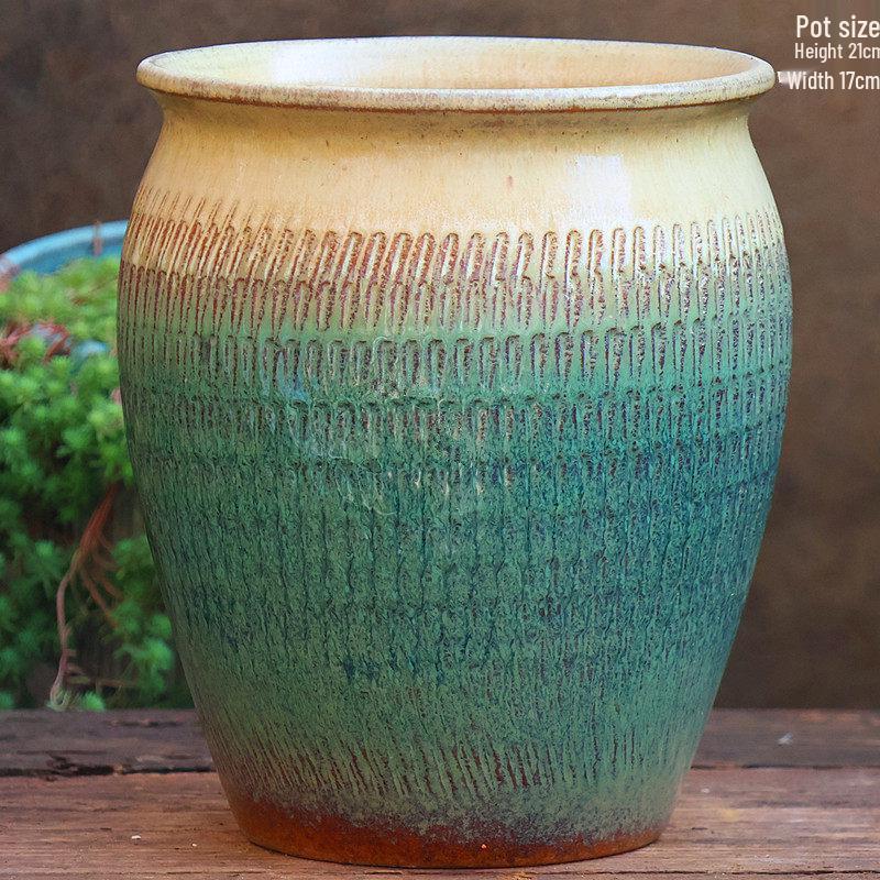 Специальное предложение: Высокий ретро-керамический цветочный горшок для суккулентов или зеленого редиса