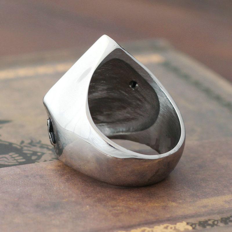 Уникальное панк-кольцо, серебряное байкерское кольцо, 1% резное золотое мужское кольцо из нержавеющей стали с черепом, вечерние кольца