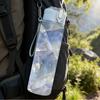 1PC Soft Lavender Cloud Marble Agate Texture 750ml Color Plastic Sports Water Bottle Leakproof Flip Straw Lid Suitable for Sports Office Home Use