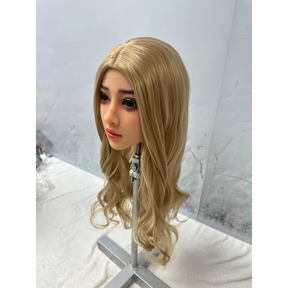 Men's Sex Doll Head TPE Soft Skin Feel Oral Sex Blonde With Mouth Masturbation Cup Erotic Adult Sex Toy