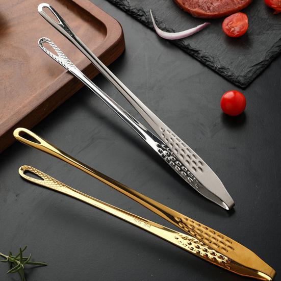 Зажим для барбекю Нержавеющая сталь Легкое управление одной рукой Здоровое приготовление пищи с полой конструкцией Гладкая поверхность