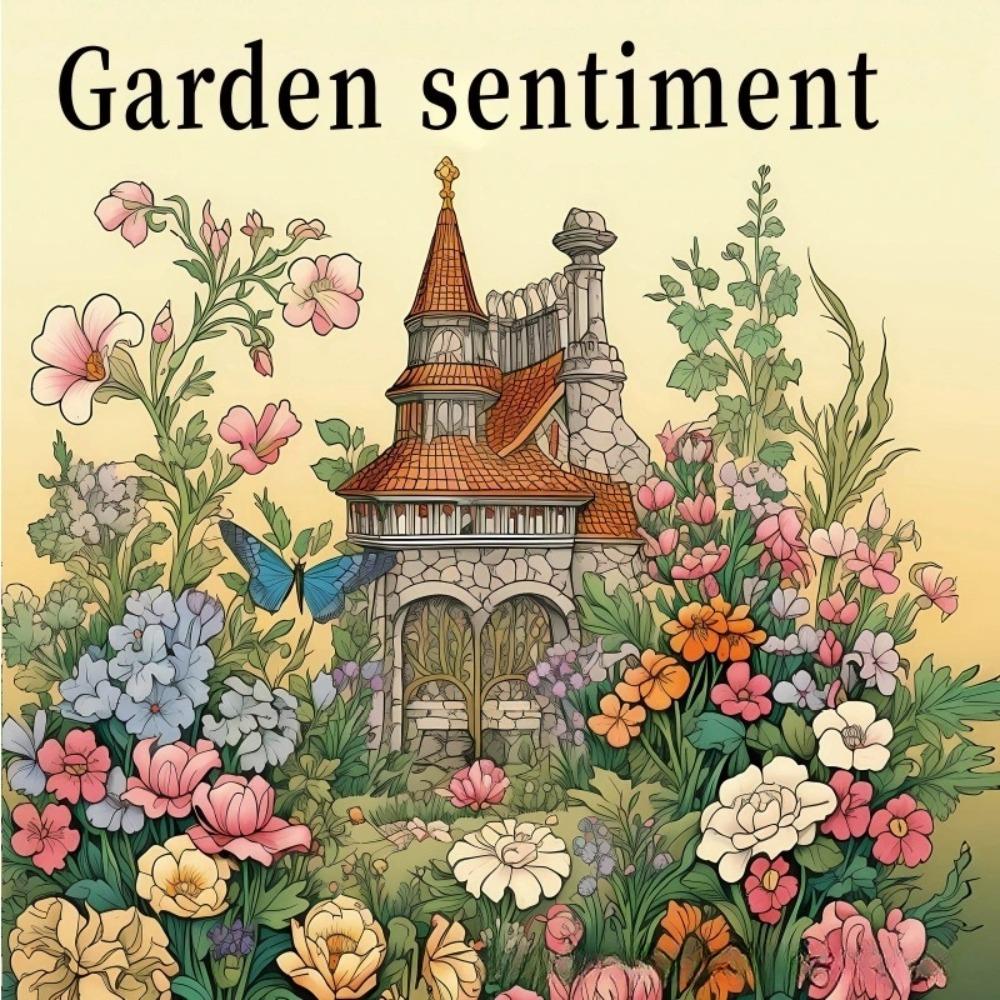 Раскраска с цветами для снятия стресса МИЛАЯ И ПРОСТАЯ Книга для граффити Цветной карандаш