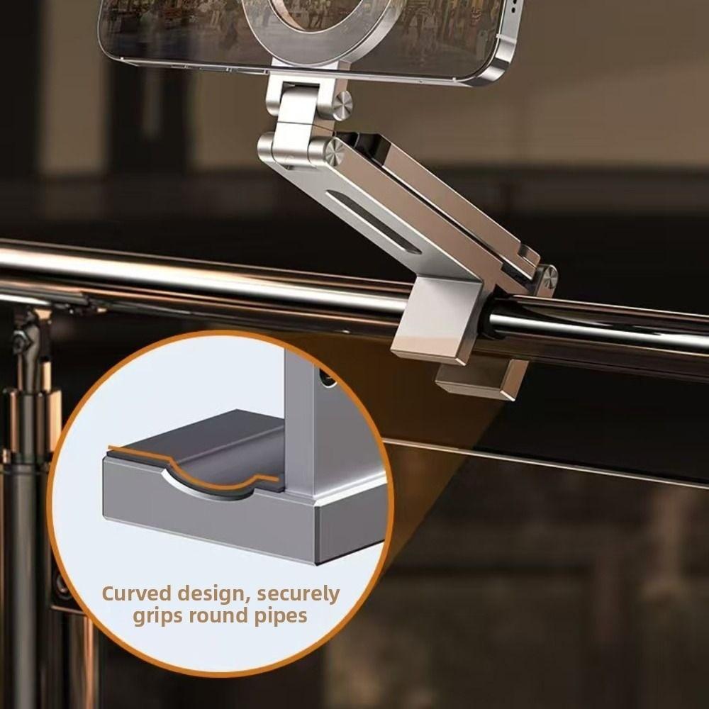 Foldable Portable Phone Stand 360° Rotation Desk Phone Clip Bracket  Desk Plane Train Use