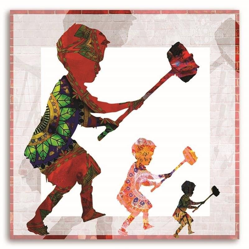 Canvas print, Banksy Hammer Boy