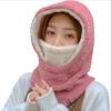 Warm Scarf Girl Beanie Women  Hat Korean Style Beanies Hooded Collar Head Cover Plush Hat