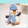 Scarf Penguin Hat Plush Toy Cartoon Stuffed Doll Animal Bedroom Decoration Gift