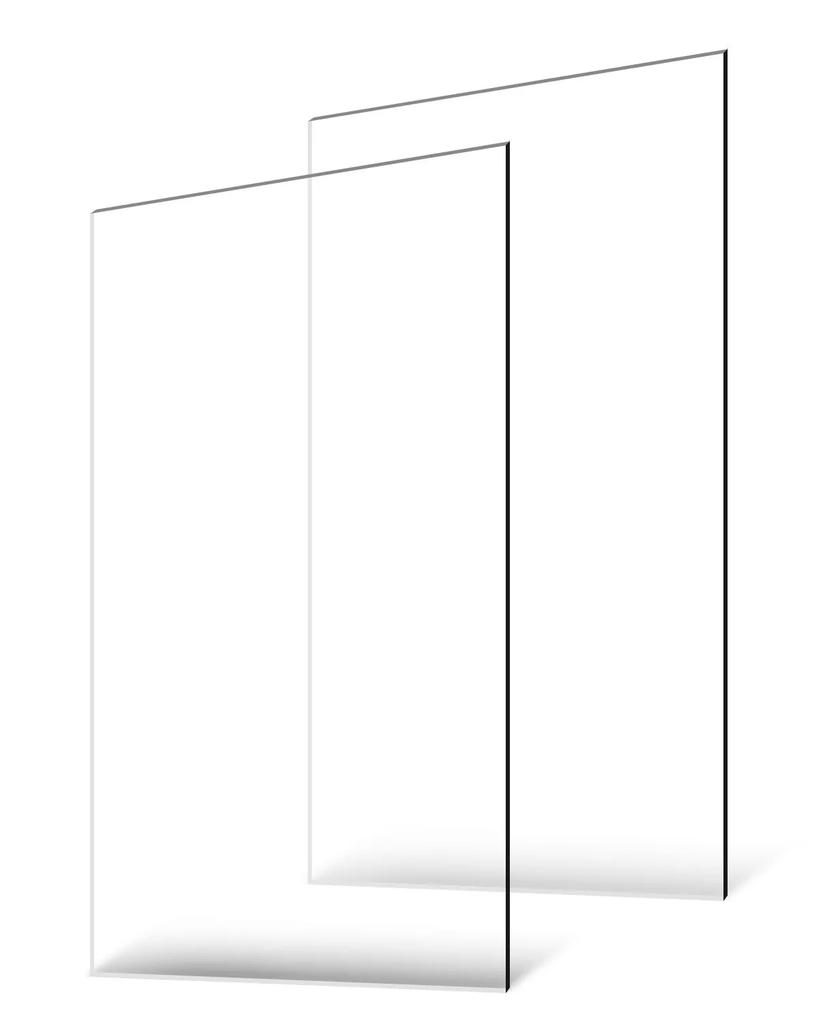 VEVOR Plexiglass Acrylic Sheets, 2-Pack Plastic Sheet, 24 x 48 Inch 1/8 Inch Thick Clear Plastic Cast Transparent Glass for Crafting Projects