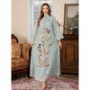 New Middle East Women Clothes Robe Elegant Embroidery Lace Sequined Dubai Jumpsuit Long Dress Arab Dress Dress