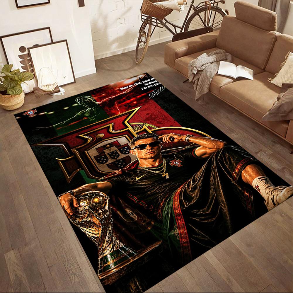 Cristiano Ronaldo Floor Rug Office Rug Suitable For Dining Room Kitchen Balcony Playrooms Antislip Rug Office Home Decor