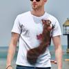 Men's Graphic Animal Squirrel Tee Funny Short Sleeve T Shirt 3D Print Round Neck Shirt Streetwear Exaggerated Designer Daily Holiday Clothing
