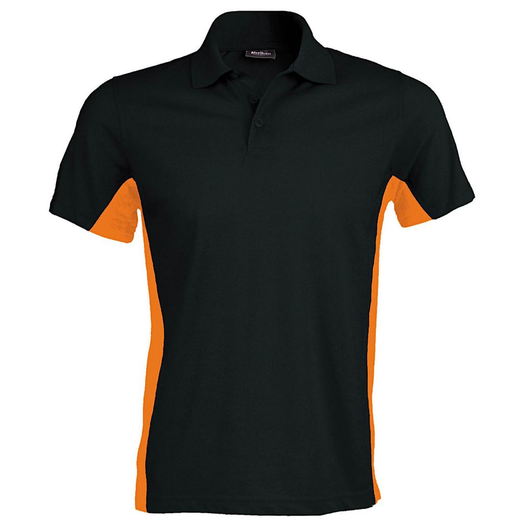 Kariban Mens Short Sleeve Flag Polo Shirt (Dual Colour)