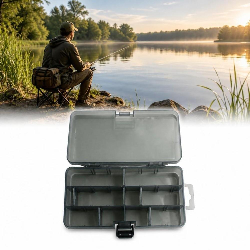 2PCS Clear Transparent Lid Fishing Lure Storage Case Fishing Lure Box for Anglers