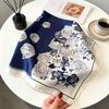70CM×70CM Imitation Silk Printed Versatile Scarf for Women - Multifunctional Decorative Silk Neck Scarf