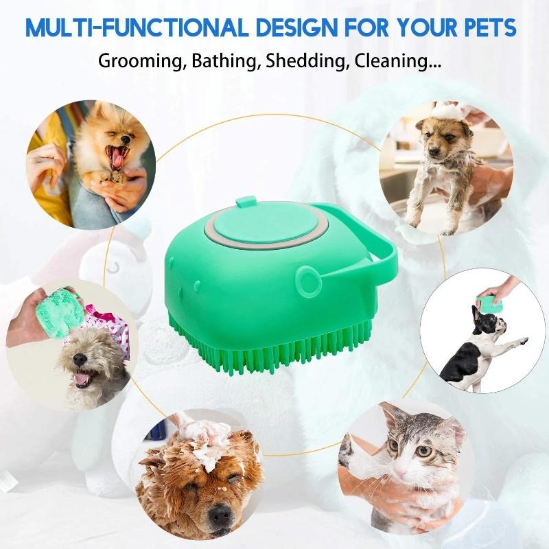 Pet Shower Brush Soft Silicone Massager Shower Brush Cleaning Tool Comb Dog and Cat Cleaning Products