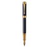 Parker Перьевая ручка Duofold Prestige Blue Chevron GT со средним наконечником, 18-каратное золотое перо, подарочная коробка, подлинный импортный продукт 1931370