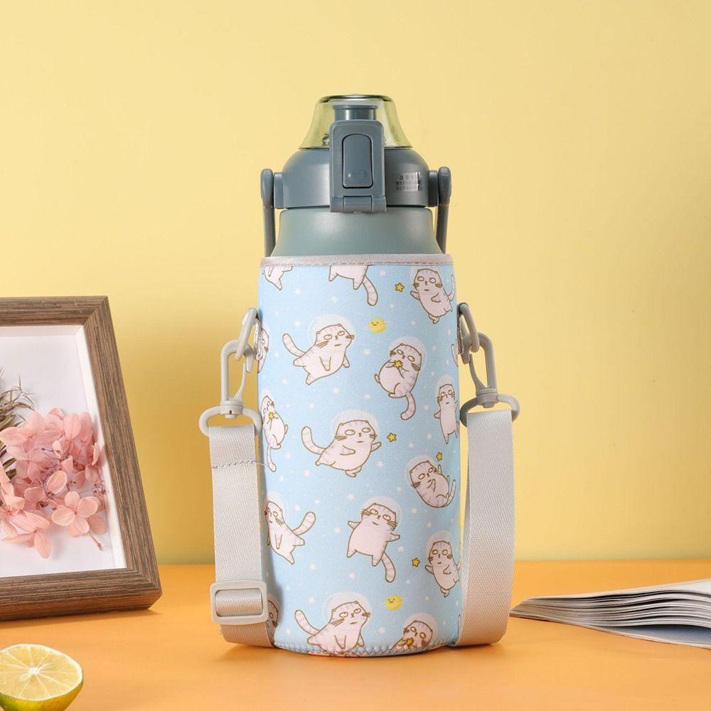 1300/1700ml Water Bottle Cover Bag With Strap Neoprene Water Pouch Holder Shoulder Strap Black Bottle Carrier Insulat Bag