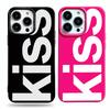 Personalized English Letters Kiss Phone Case For iPhone 16 15 14 13 12 11 Pro Max 16E XR X XS Max 7 8 Plus INS Simple Soft Cover