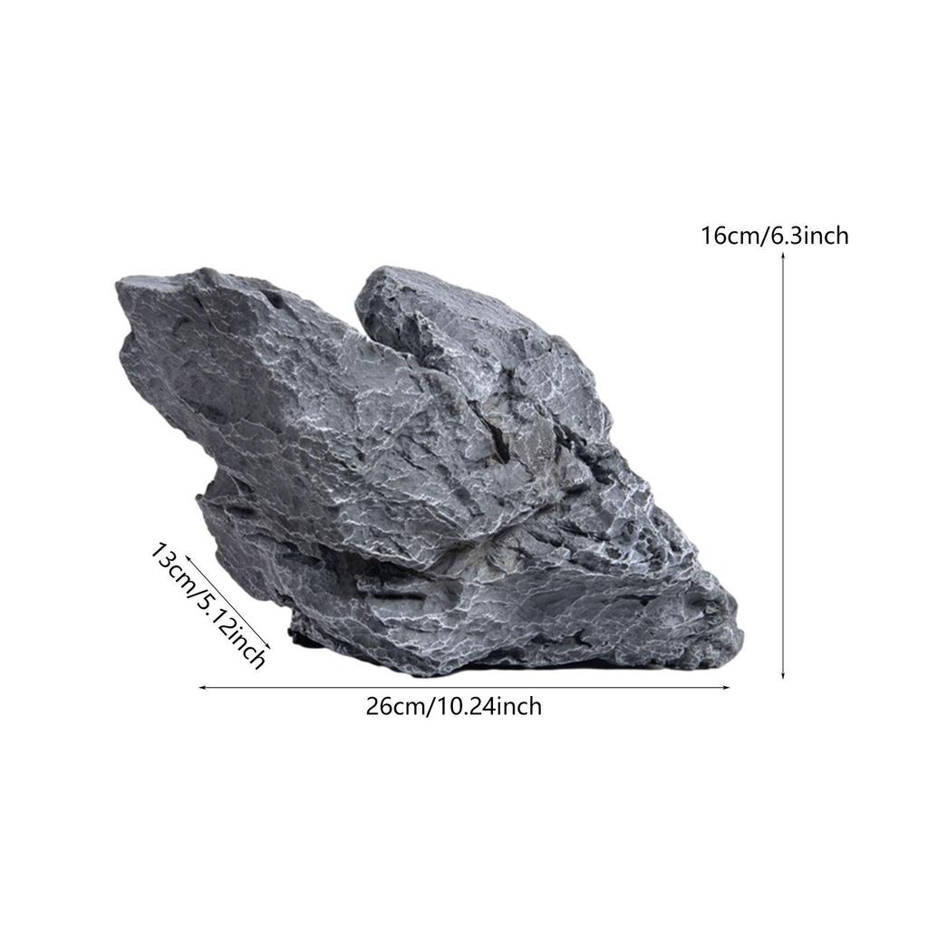 Fake Rock High Fidelity Ornament Lightweight Versatile Decorating Gray Landscape Rock for Indoor Stations Aquarium Yard Hotels