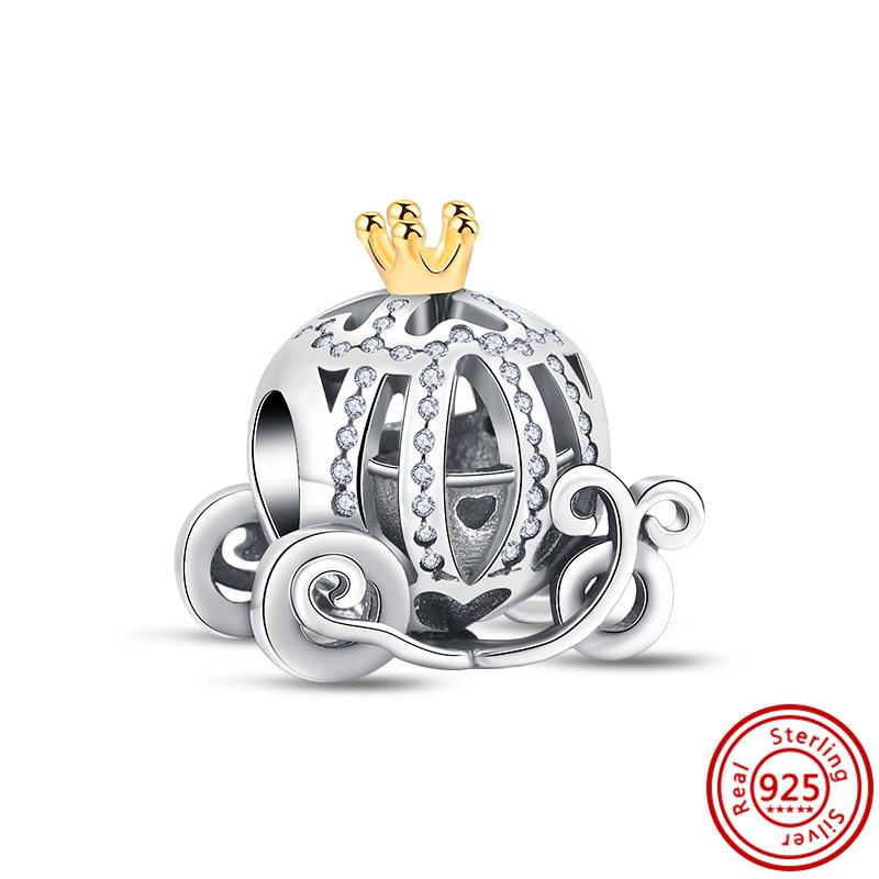 S925 серебро лист лотоса птица замок кулон пчела-бабочка дерево тонкие бусины подходят оригинальный браслет-подвеска DIY ювелирные изделия