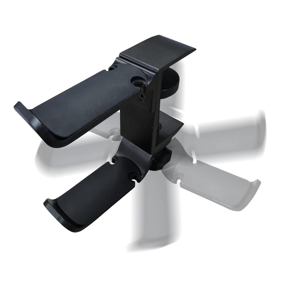 Seena Держатель для наушников, Тип двойного крючка, Подставка для наушников с зажимом, Многофункциональный алюминиевый, Вращение на 360 градусов, Подстаканник, Крепление к столу, Сверхпрочный, 5 кг