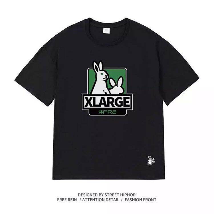 Fxxking Rabbits FR No Smoking High Quality Pure Cotton Short Sleeves Men and Women The Same Style Japanese and Korean Tide Brand