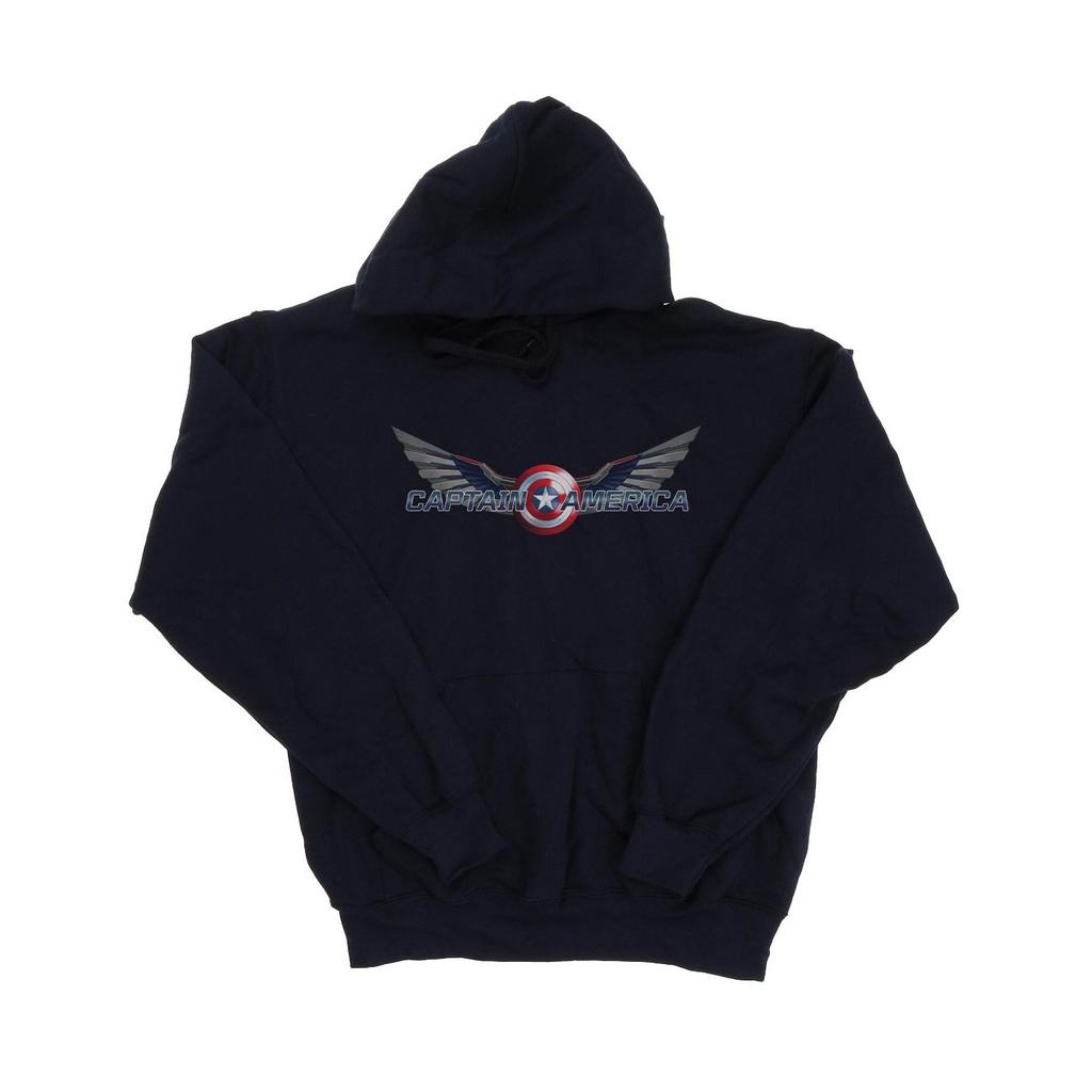 Marvel Mens Falcon And The Winter Soldier Captain America Logo Hoodie