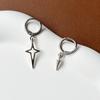 . Simple Cross Star Asymmetry Light Luxury Temperament High-End Design Ear Buckle Women