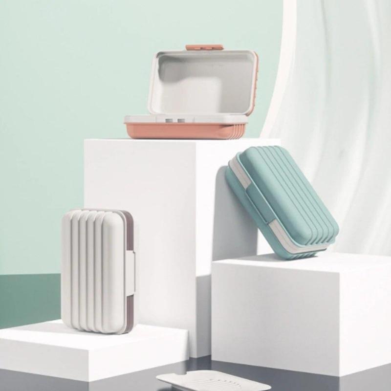 Мыльница для ванной с крышкой Домашняя пластиковая мыльница сохраняет мыло сухим Мыльница Все необходимое для путешествий