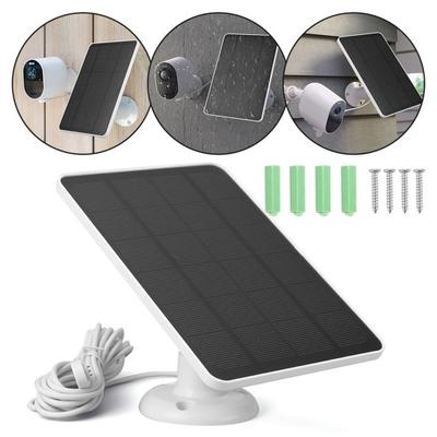 Солнечное зарядное устройство 5 В 4 Вт для Arlo Pro 4/Ultra 2/Pro 3/Ultra/Pro 5S/Pro 3 Floodlight, регулируемое настенное крепление, всепогодное зарядное устройство с зарядным кабелем 9,8 фута