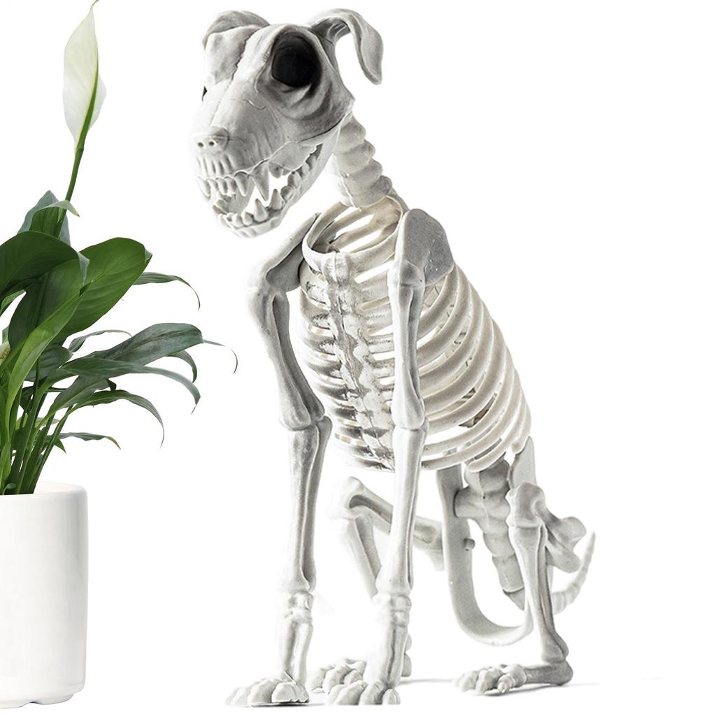 Dog Skeleton Decoration Spooky Skeleton Animal Halloween Puppy Bones Skeleton Decoration for Halloween Indoor Outdoor