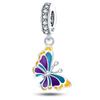 925 Silver Butterfly Dragonfly Charms Colorful Beads for DIY Bracelet Making Handmade Jewelry Supplies
