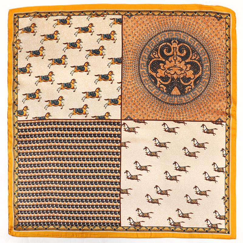 Square Silk Scarf for Women, 70x70cm Bandana, Printed, For The Neck, Office,Hair, Hand, BandanaHead Covering