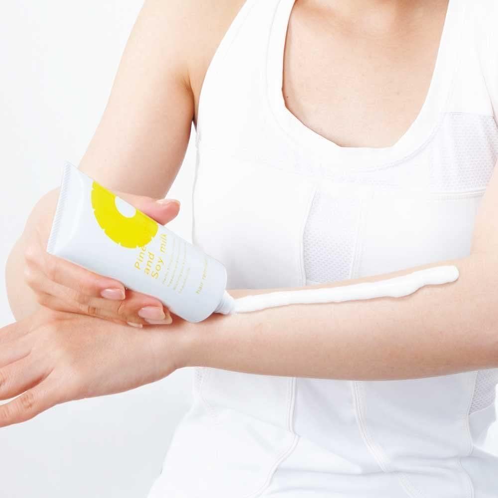 Набор крем для удаления волос с ананасом и соевым молоком 230г и лосьон с ананасом и соевым молоком 100мл